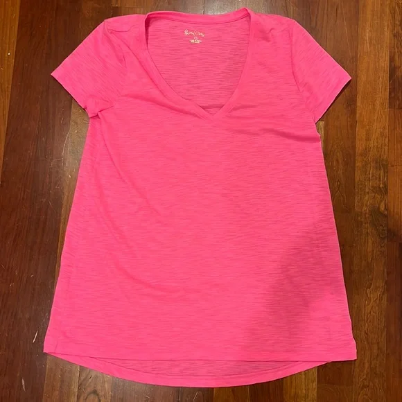 Lilly Pulitzer hot pink T-shirt XS - Picture 1 of 5